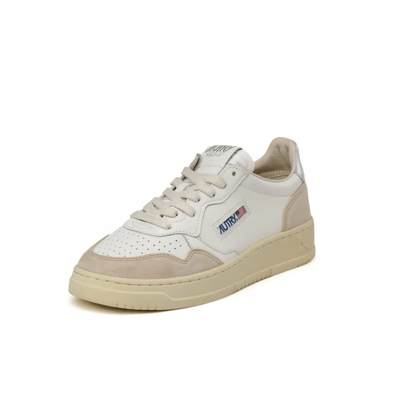 Autry Sneakers En Cuir|Sneakers Blancs*Medalist W *Leather / Suede* White / Silver