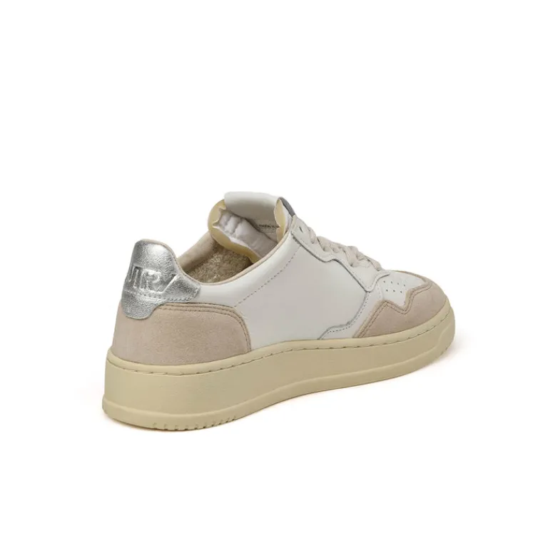 Autry Sneakers En Cuir|Sneakers Blancs*Medalist W *Leather / Suede* White / Silver