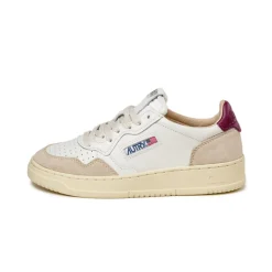 Autry Sneakers En Cuir|Sneakers Blancs*Medalist W *Leather / Suede* White / Raspberry