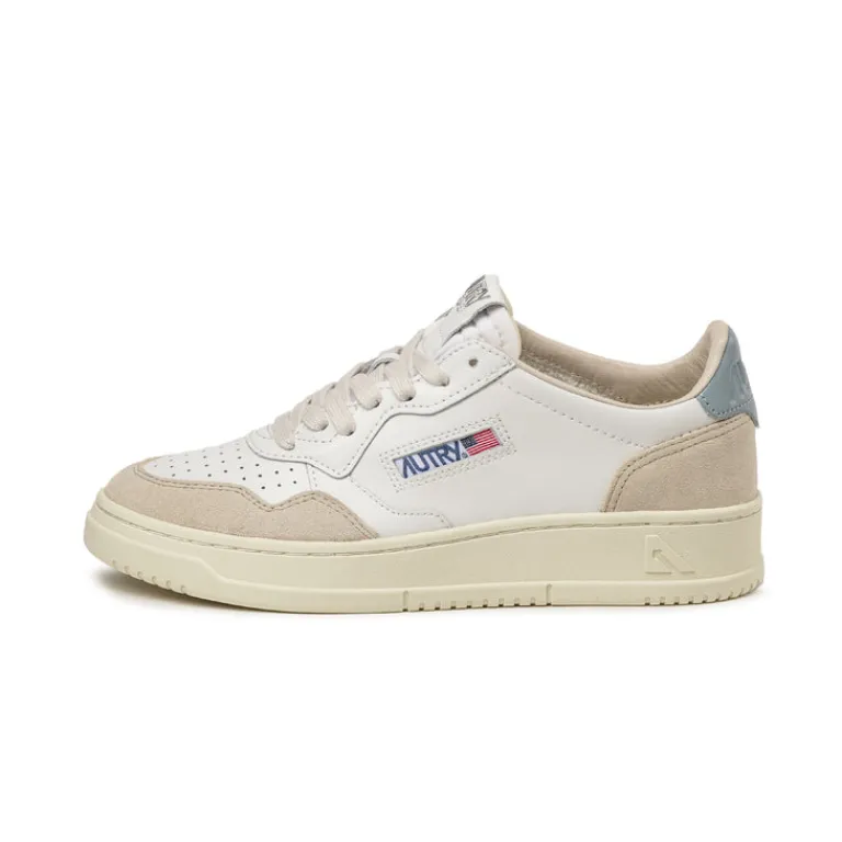 Autry Sneakers En Cuir|Sneakers Blancs*Medalist W *Leather / Suede* White / Silver Blue