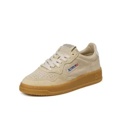 Autry Sneakers En Cuir*Medalist W *Mix Suede* Sand / Ecru