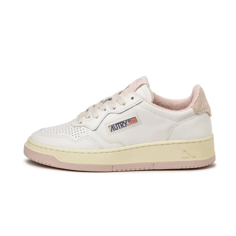 Autry Sneakers En Cuir|Sneakers Blancs*Medalist W *Virgin / Sponge* White / Powder Pink