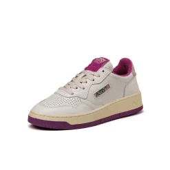 Autry Sneakers En Cuir|Sneakers Blancs*Medalist W *Virgin / Sponge* White / Hyacinth Violet