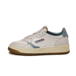 Autry Sneakers En Cuir|Sneakers Blancs*Medalist W *Virgin / Crack* White / Silver Blue