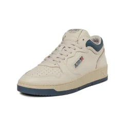 Autry Sneakers Montantes|Sneakers En Cuir*Med-Way Mid *Leather / Crack* Blue / Marshmallow