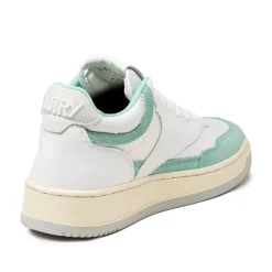 Autry Sneakers En Cuir|Sneakers Blancs*Open Mid W White / Acquamarine