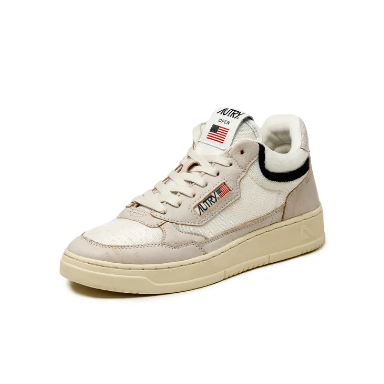 Autry Sneakers En Cuir|Sneakers Blancs*Open Mid W White / Black