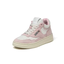 Autry Sneakers En Cuir*Open Mid W *Suede / Leather* Academy Pink