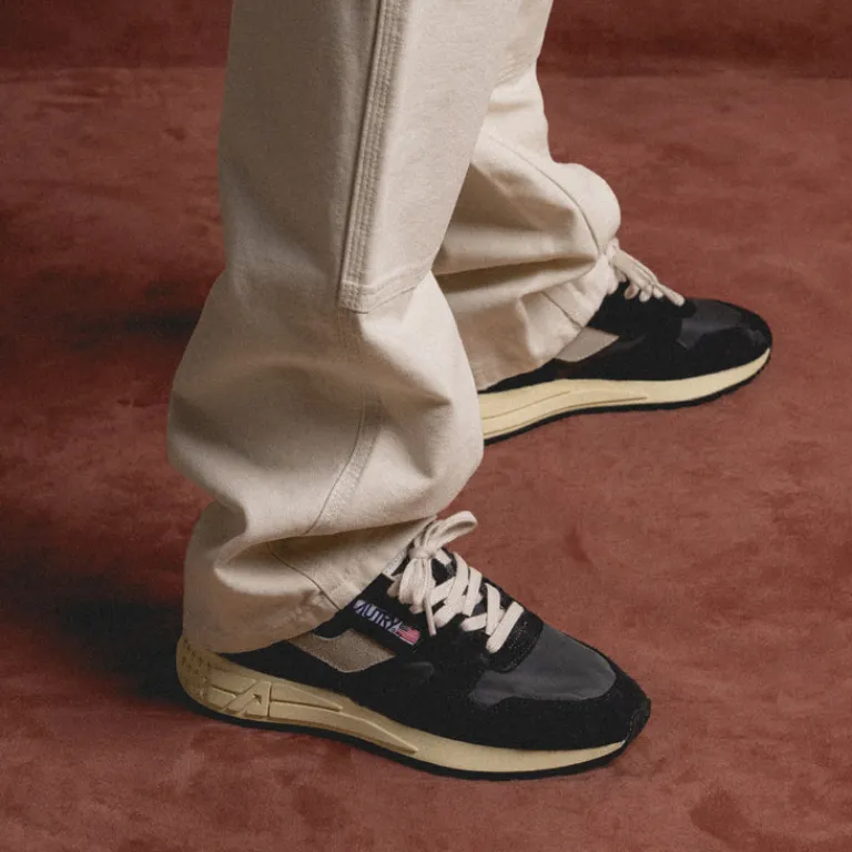 Autry Sneakers En Cuir|Chaussures De Running Retro*Reelwind Low Black