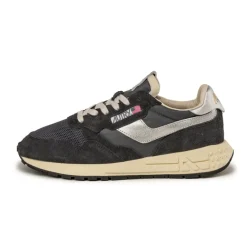 Autry Sneakers En Cuir|Chaussures De Running Retro*Reelwind Low Black / Silver