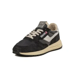 Autry Sneakers En Cuir|Chaussures De Running Retro*Reelwind Low Black / Silver