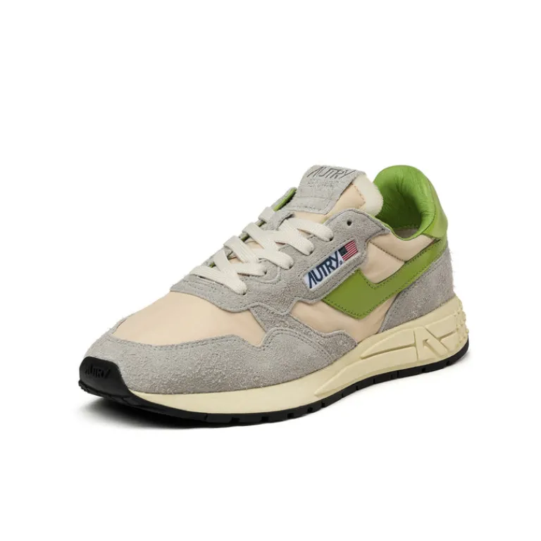 Autry Sneakers En Cuir|Chaussures De Running Retro*Reelwind Low *Hairy Suede / Nylon* Antlp / Prtgr