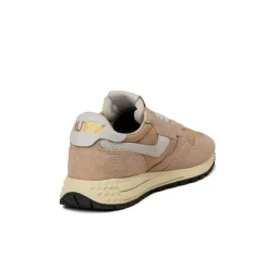 Autry Sneakers En Cuir|Sneakers Blancs*Reelwind Low *Nylon / Cracked Leather* White / Hazel