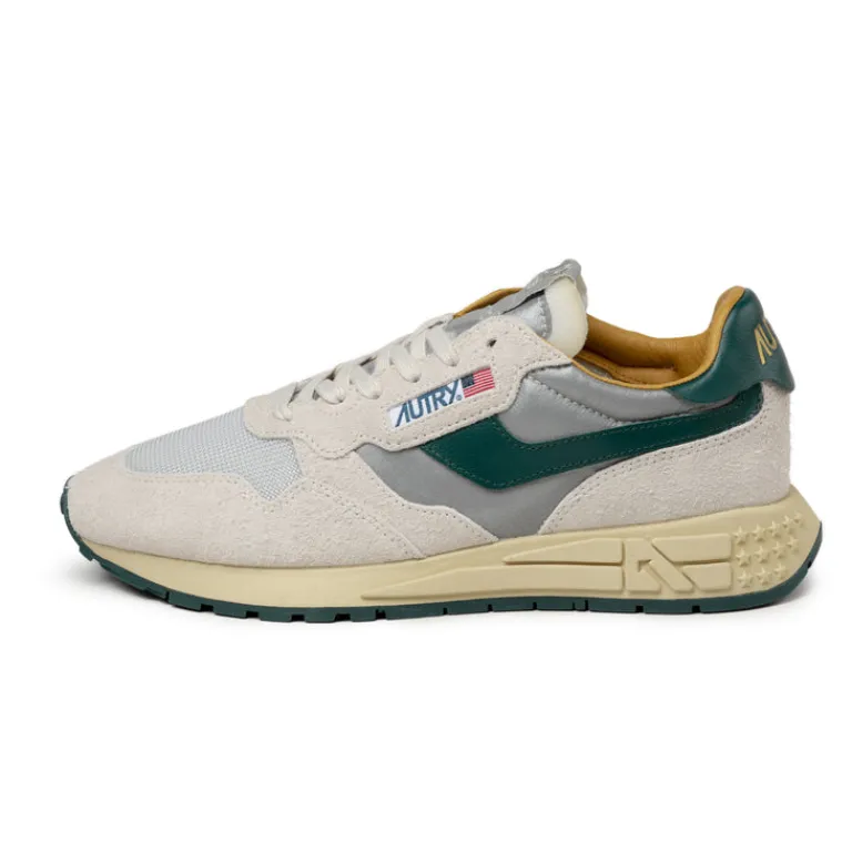 Autry Sneakers En Cuir*Reelwind Low *Reflective Leather* Silver / Mountain