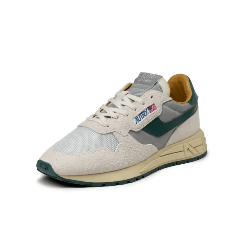 Autry Sneakers En Cuir*Reelwind Low *Reflective Leather* Silver / Mountain