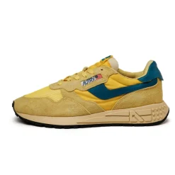 Autry Sneakers En Cuir|Chaussures De Running Retro*Reelwind Low *Suede / Net* Yellow / Corsair