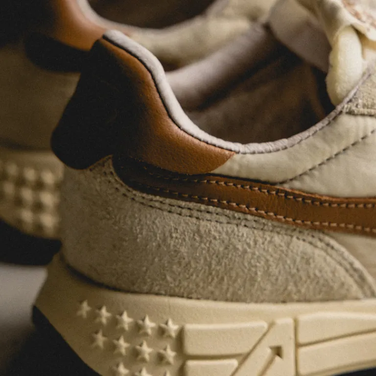 Autry Sneakers En Cuir|Chaussures De Running Retro*Reelwind Low *Suede / Net* Ecru / Cathspy