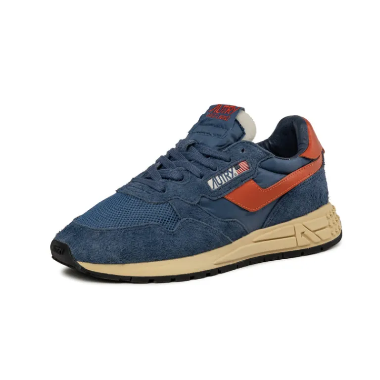 Autry Sneakers En Cuir|Chaussures De Running Retro*Reelwind Low *Suede / Net* Blue / Koi