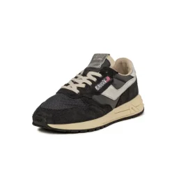 Autry Sneakers En Cuir|Chaussures De Running Retro*Reelwind Low W Black / Silver