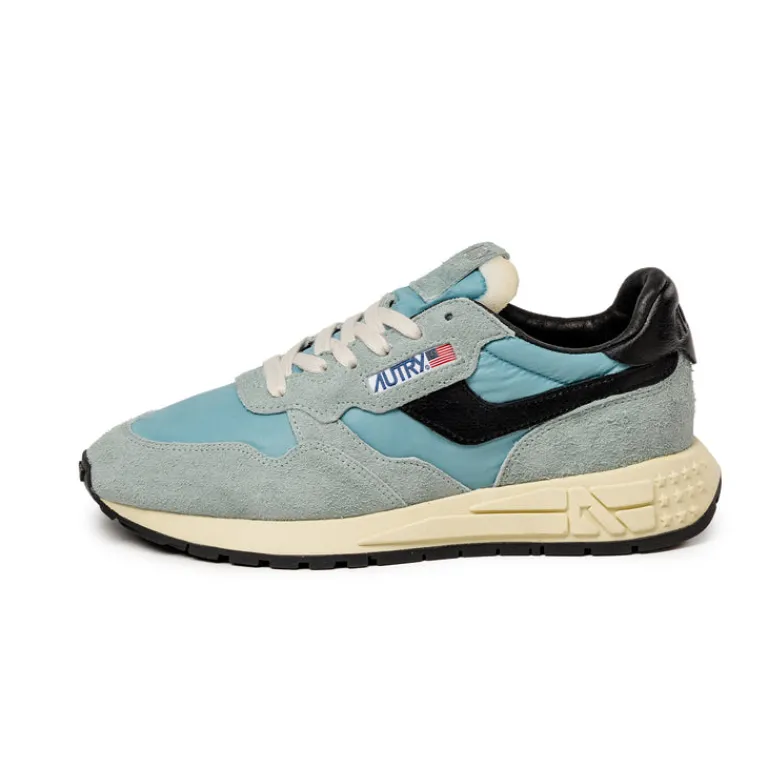 Autry Sneakers En Cuir*Reelwind Low W *Hairy Suede / Nylon* Jade / Black