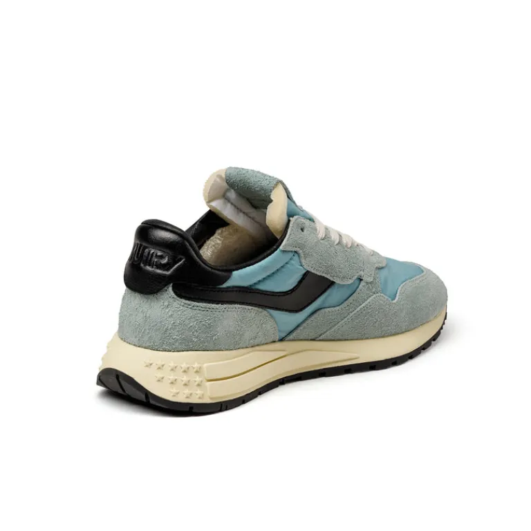 Autry Sneakers En Cuir*Reelwind Low W *Hairy Suede / Nylon* Jade / Black