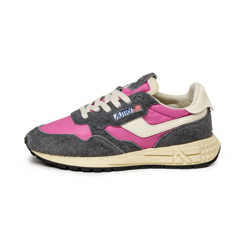 Autry Sneakers En Cuir*Reelwind Low W *Hairy Suede / Nylon* Bb / Whs Wht