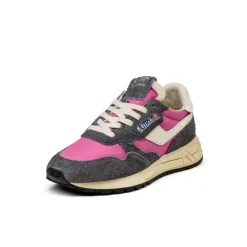 Autry Sneakers En Cuir*Reelwind Low W *Hairy Suede / Nylon* Bb / Whs Wht