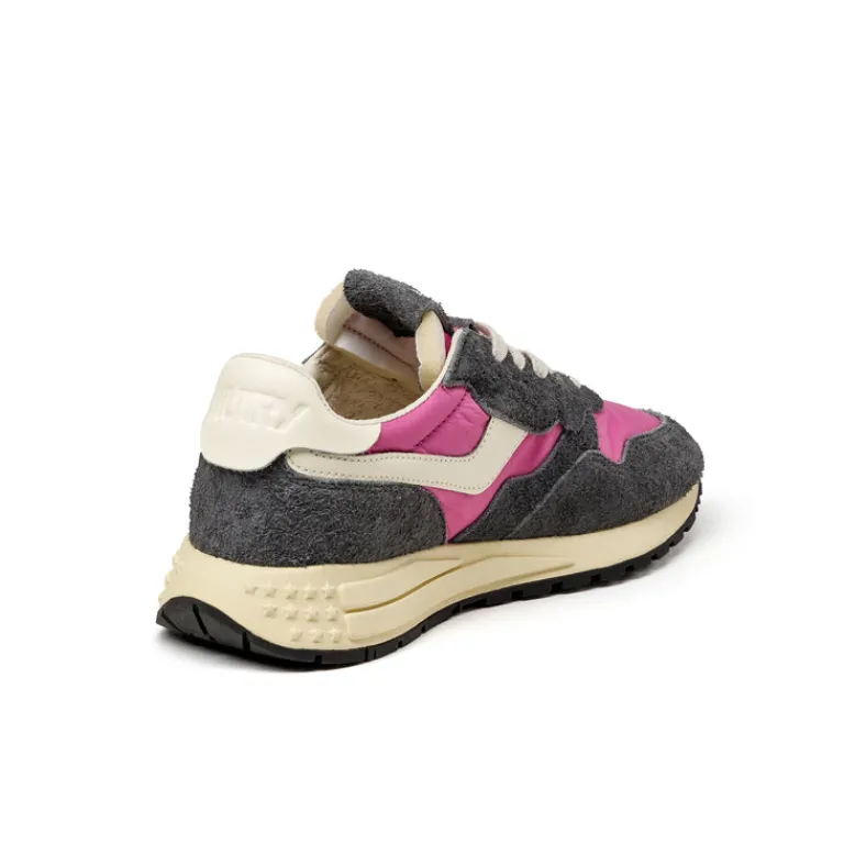 Autry Sneakers En Cuir*Reelwind Low W *Hairy Suede / Nylon* Bb / Whs Wht