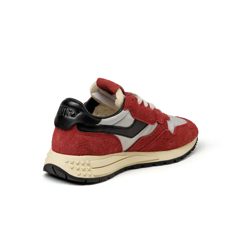 Autry Sneakers En Cuir*Reelwind Low W *Hairy Suede / Nylon* Crdnl / Blk
