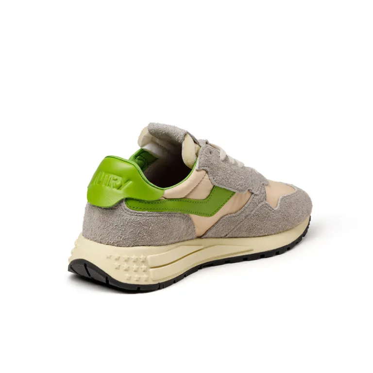 Autry Sneakers En Cuir*Reelwind Low W *Hairy Suede / Nylon* Antlp / Prtgr
