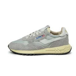 Autry Sneakers En Cuir|Sneakers Blancs*Reelwind Low W *Nylon / Cracked Leather* White / Vapor Blue