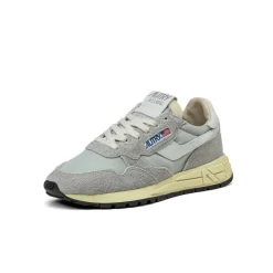 Autry Sneakers En Cuir|Sneakers Blancs*Reelwind Low W *Nylon / Cracked Leather* White / Vapor Blue