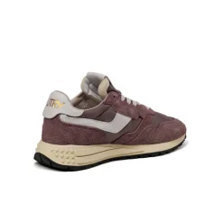 Autry Sneakers En Cuir|Sneakers Blancs*Reelwind Low W *Nylon / Cracked Leather* White / Tearose