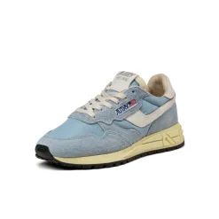 Autry Sneakers En Cuir|Sneakers Blancs*Reelwind Low W *Nylon / Cracked Leather* White / Celblu