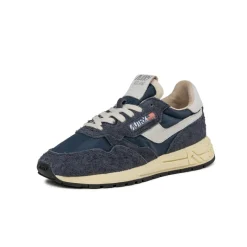 Autry Sneakers En Cuir|Sneakers Blancs*Reelwind Low W *Nylon / Cracked Leather* (White / Space