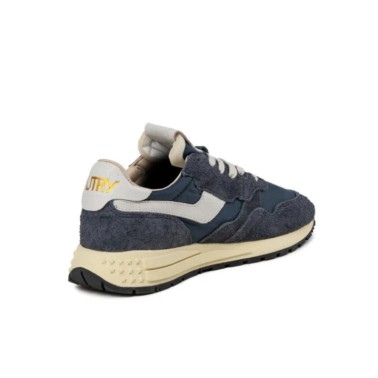 Autry Sneakers En Cuir|Sneakers Blancs*Reelwind Low W *Nylon / Cracked Leather* (White / Space