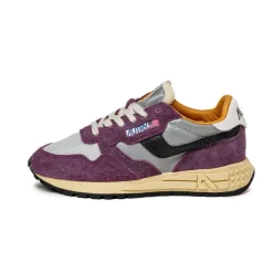 Autry Sneakers En Cuir*Reelwind Low W *Reflective Leather* Barolo / Silver