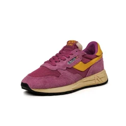 Autry Sneakers En Cuir|Chaussures De Running Retro*Reelwind Low W *Suede / Net* Rose / Calen
