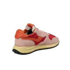 Autry Sneakers En Cuir|Chaussures De Running Retro*Reelwind Low W *Suede / Mesh* Lava / Ibis