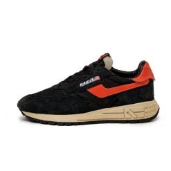 Autry Sneakers En Cuir|Chaussures De Running Retro*Reelwind Low W *Suede / Net* Black / Orange