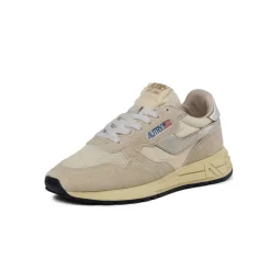 Autry Sneakers En Cuir|Chaussures De Running Retro*Reelwind Low W *Suede / Net* Ecru / Platin