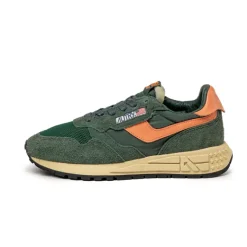 Autry Sneakers En Cuir|Chaussures De Running Retro*Reelwind Low W *Suede / Net* Bottle / Orange