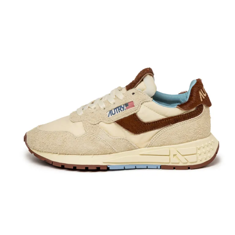 Autry Sneakers En Cuir|Chaussures De Running Retro*Reelwind Low W *Suede / Pony* Rut / Brown
