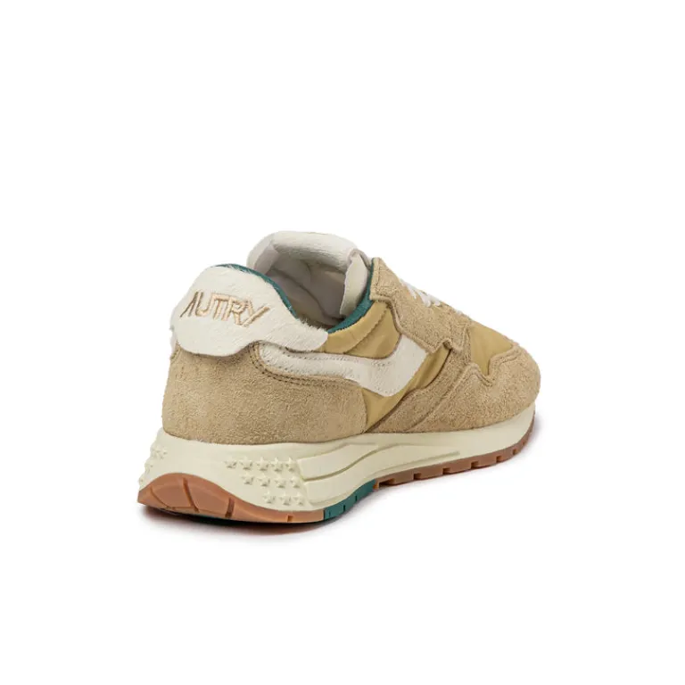 Autry Sneakers En Cuir|Chaussures De Running Retro*Reelwind Low W *Suede / Pony* Leaf / Rut