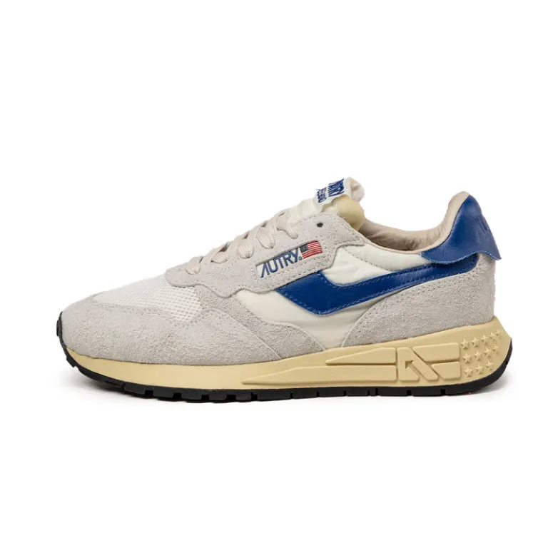 Autry Sneakers En Cuir|Chaussures De Running Retro*Reelwind Low W *Suede / Net* White / Limoges