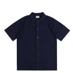 Autry Chemises*Short Sleeve Knit Shirt Blue