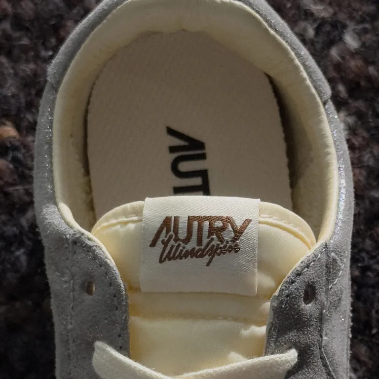 Autry Sneakers En Cuir|Baskets Décontractées Terrace*Windspin W *Lamb Leather / Nylon* Silver / Ivory
