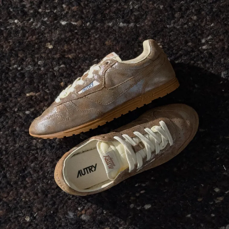Autry Sneakers En Cuir|Baskets Décontractées Terrace*Windspin W *Louspar / Nylon* Brown / Ivory