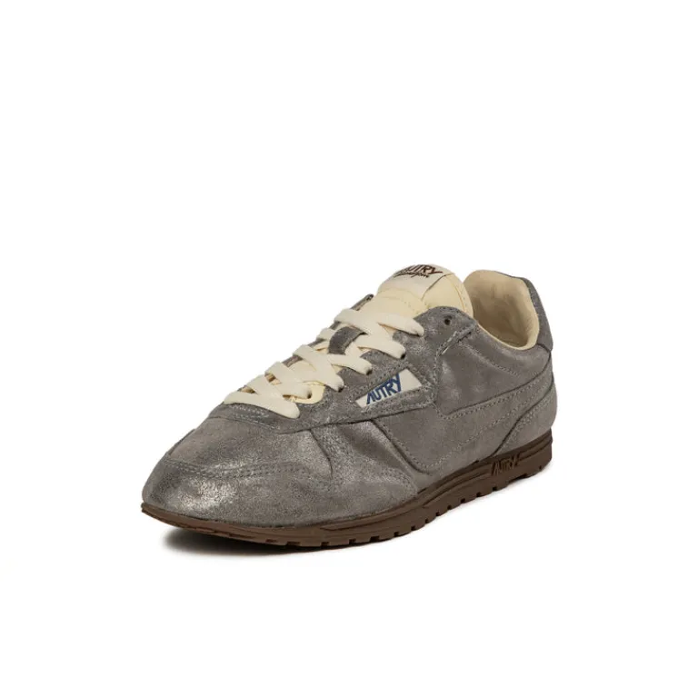 Autry Sneakers En Cuir|Baskets Décontractées Terrace*Windspin W *Louspar / Nylon* Silver / Ivory