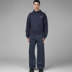 Axel Arigato Pullover*Base Polo Sweatshirt Navy